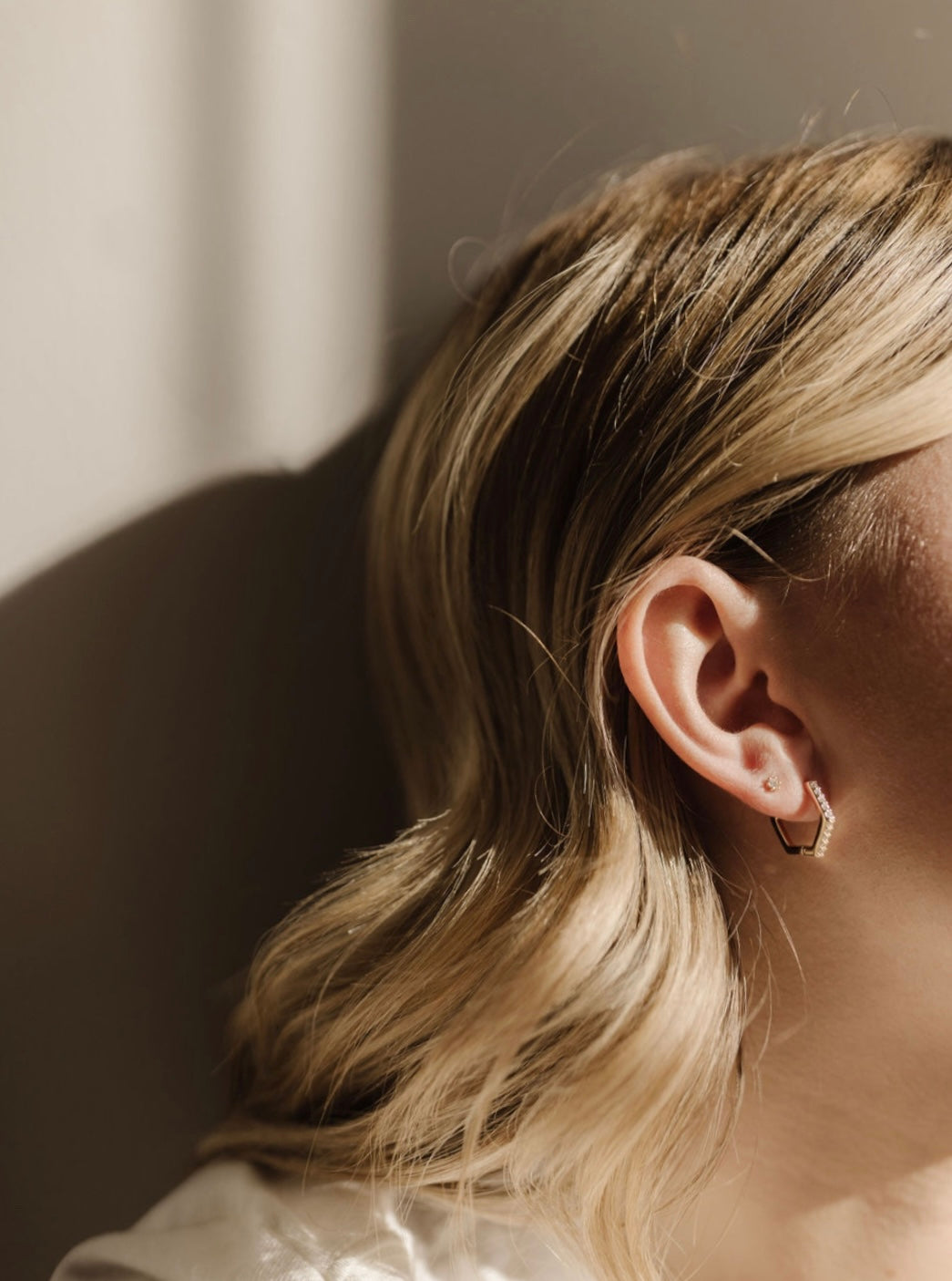 Diamond Hexagon Hoops