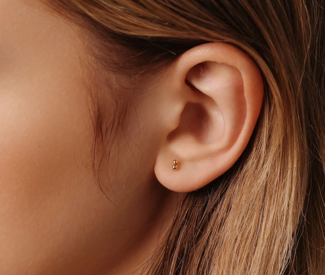 Tiny Double Flatback Studs