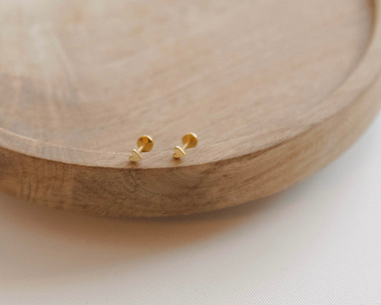Tiny Heart Flatback Studs