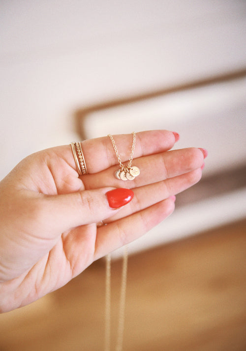 6mm personalized coin Necklace
